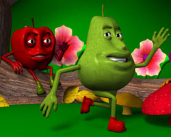 Pear and Aplle slip slide posers